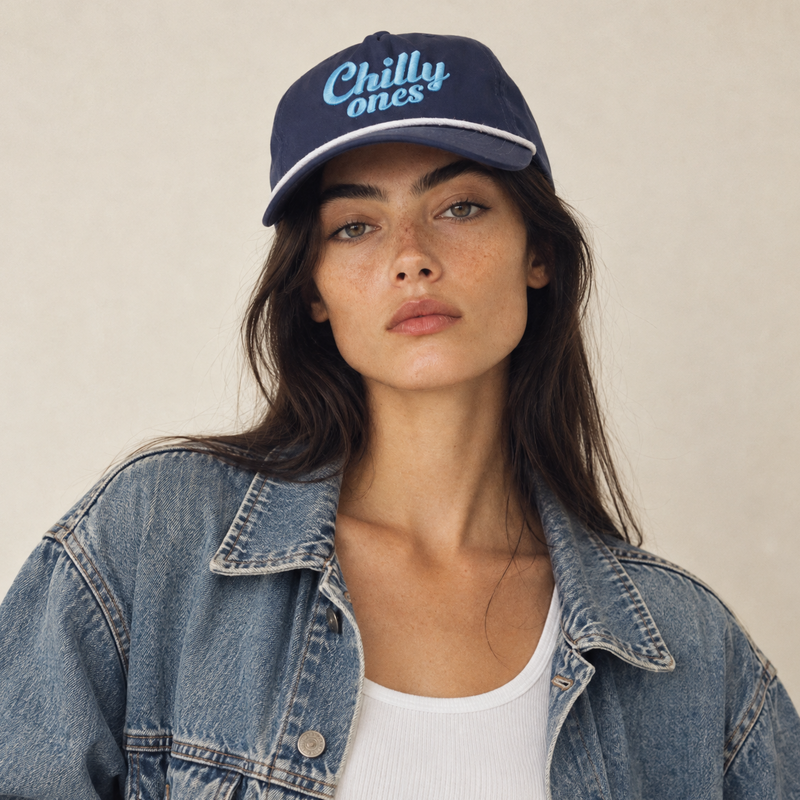 Chilly Vibes Surf Snapback Hat with Rope Detail